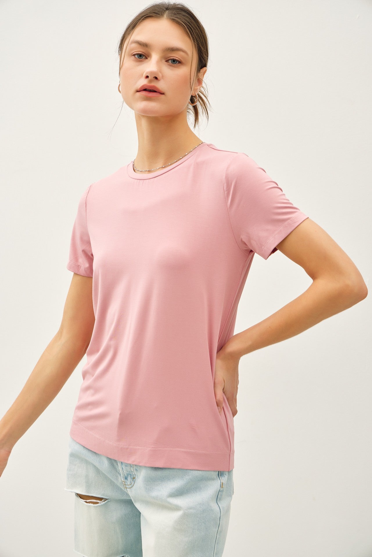 Cameron Tee - Dusty Rose