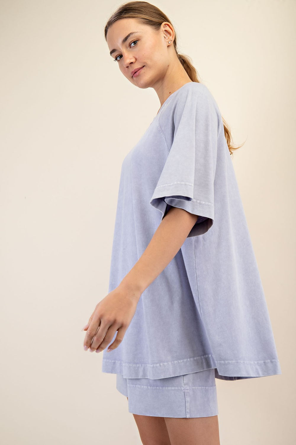 Marie Boyfriend Tee - Lavender