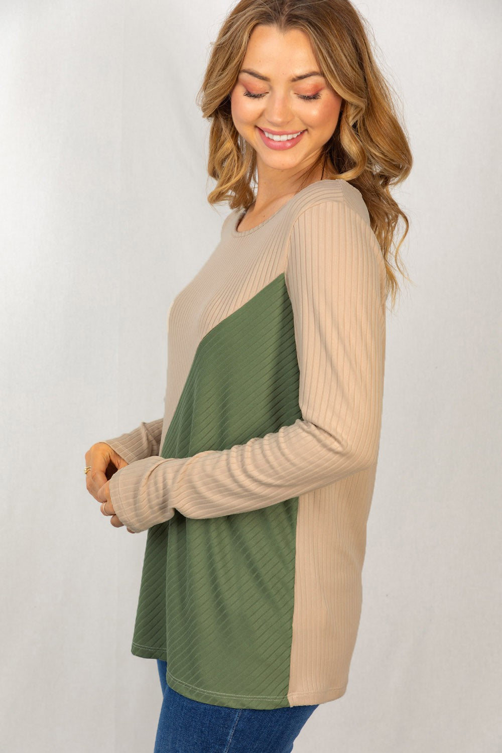 Curvy Grace Colorblock Top