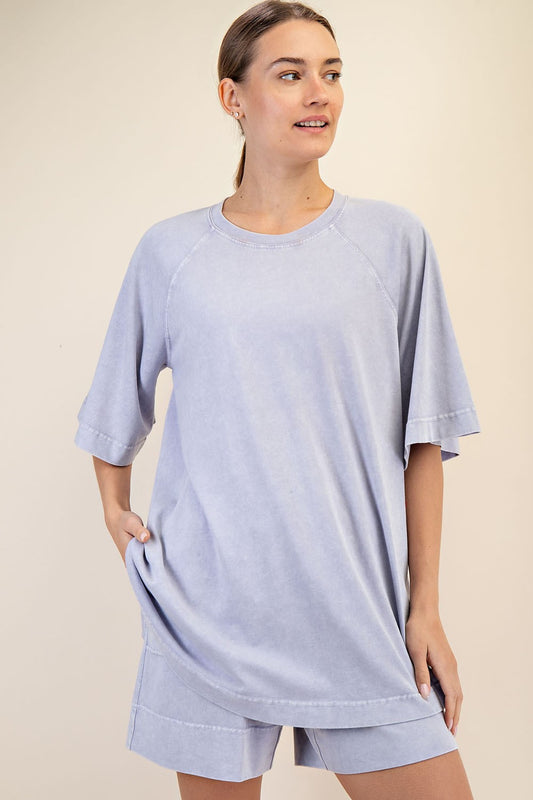 Marie Boyfriend Tee - Lavender