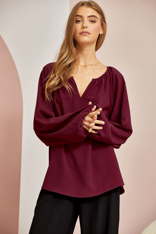 Lily Blouse (Wine)