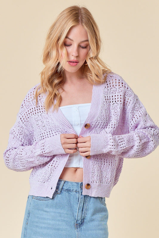 Jade Cardigan - Lavender