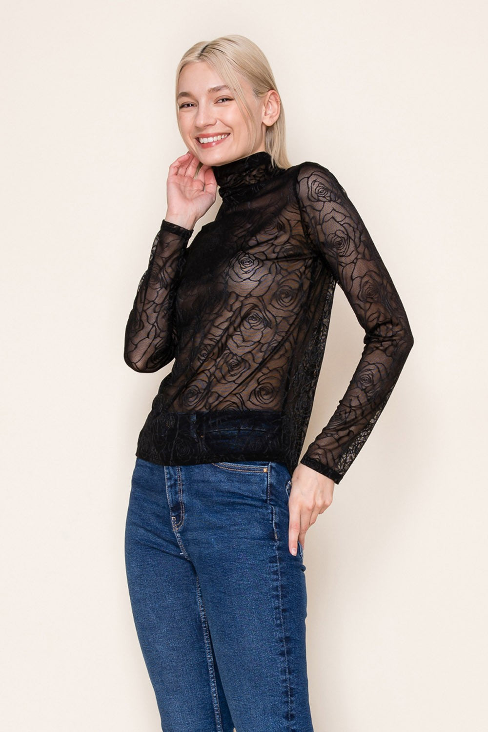 Blair Mesh Top - Black