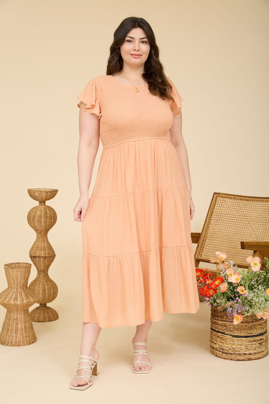 Bonnie Dress - Apricot