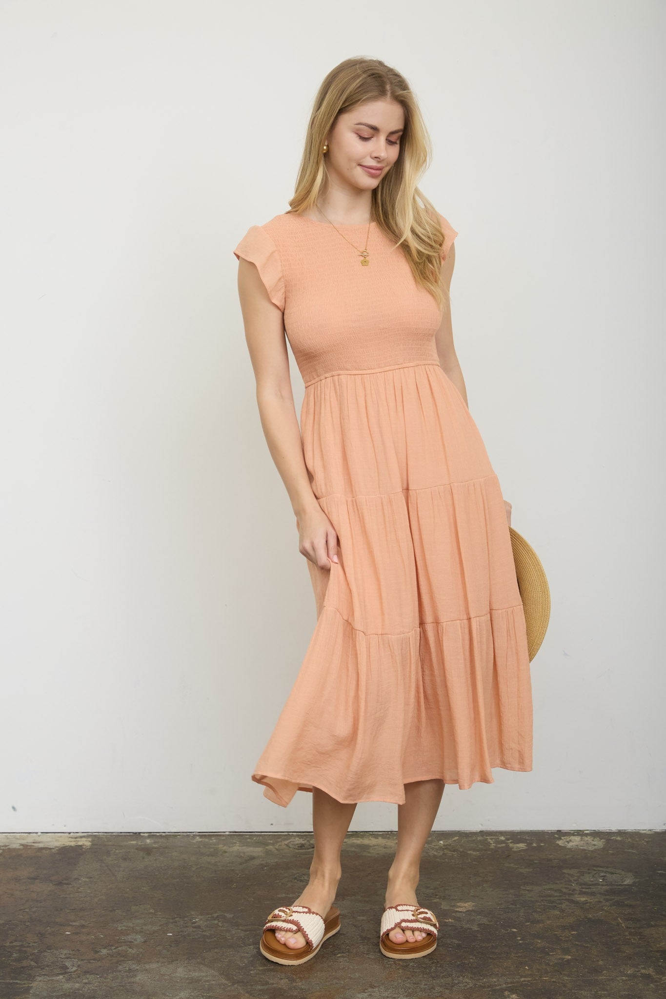 Bonnie Dress - Apricot