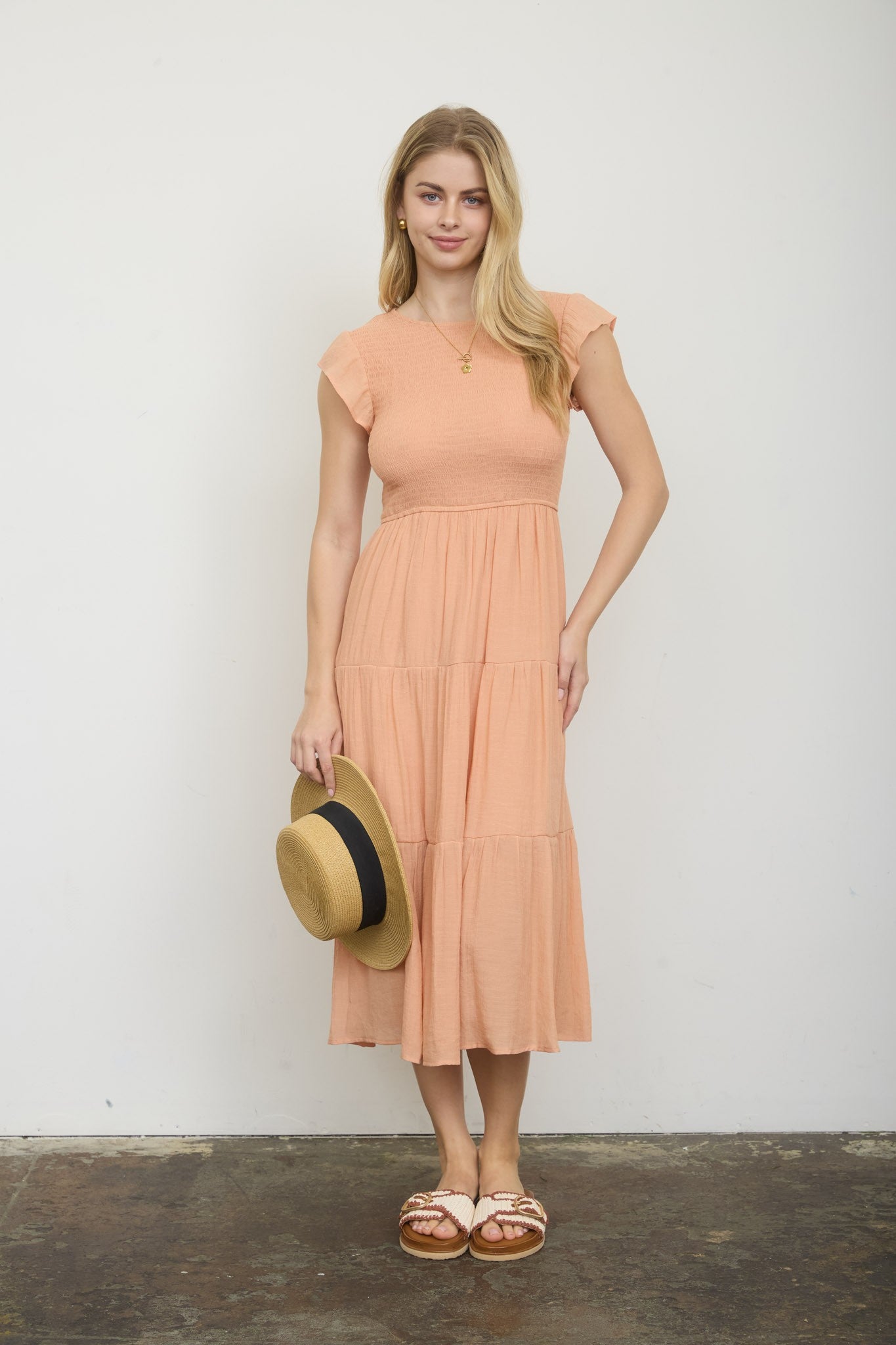 Bonnie Dress - Apricot
