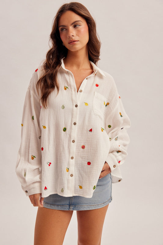 Fruity Button Down