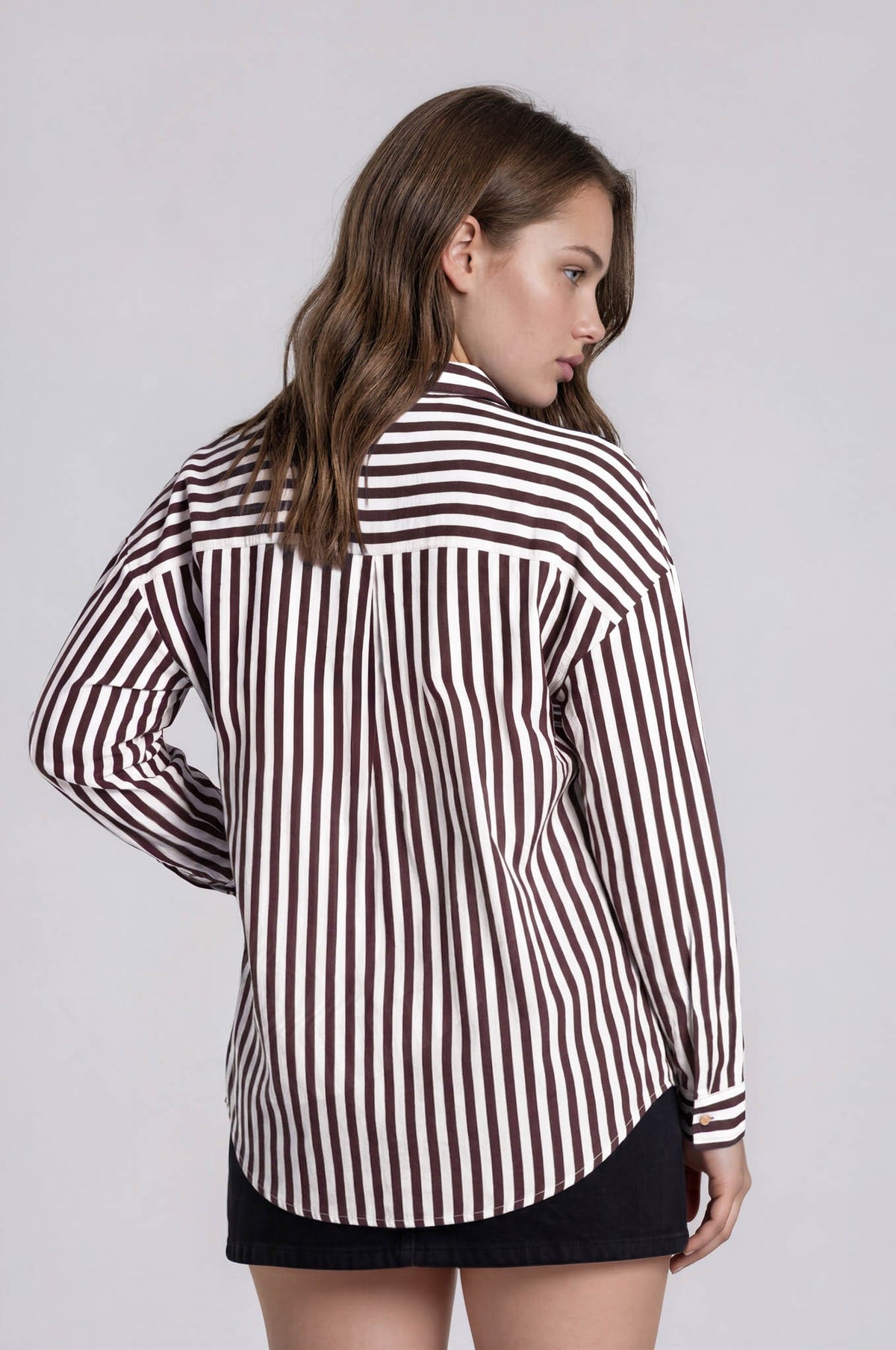 Nina Button Up - Chocolate