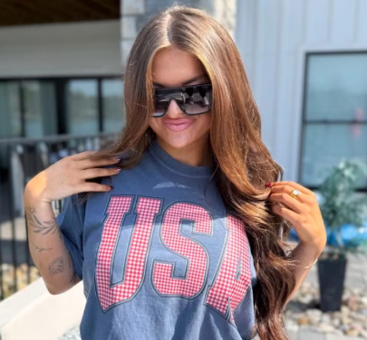 PREORDER - USA Gingham Tee