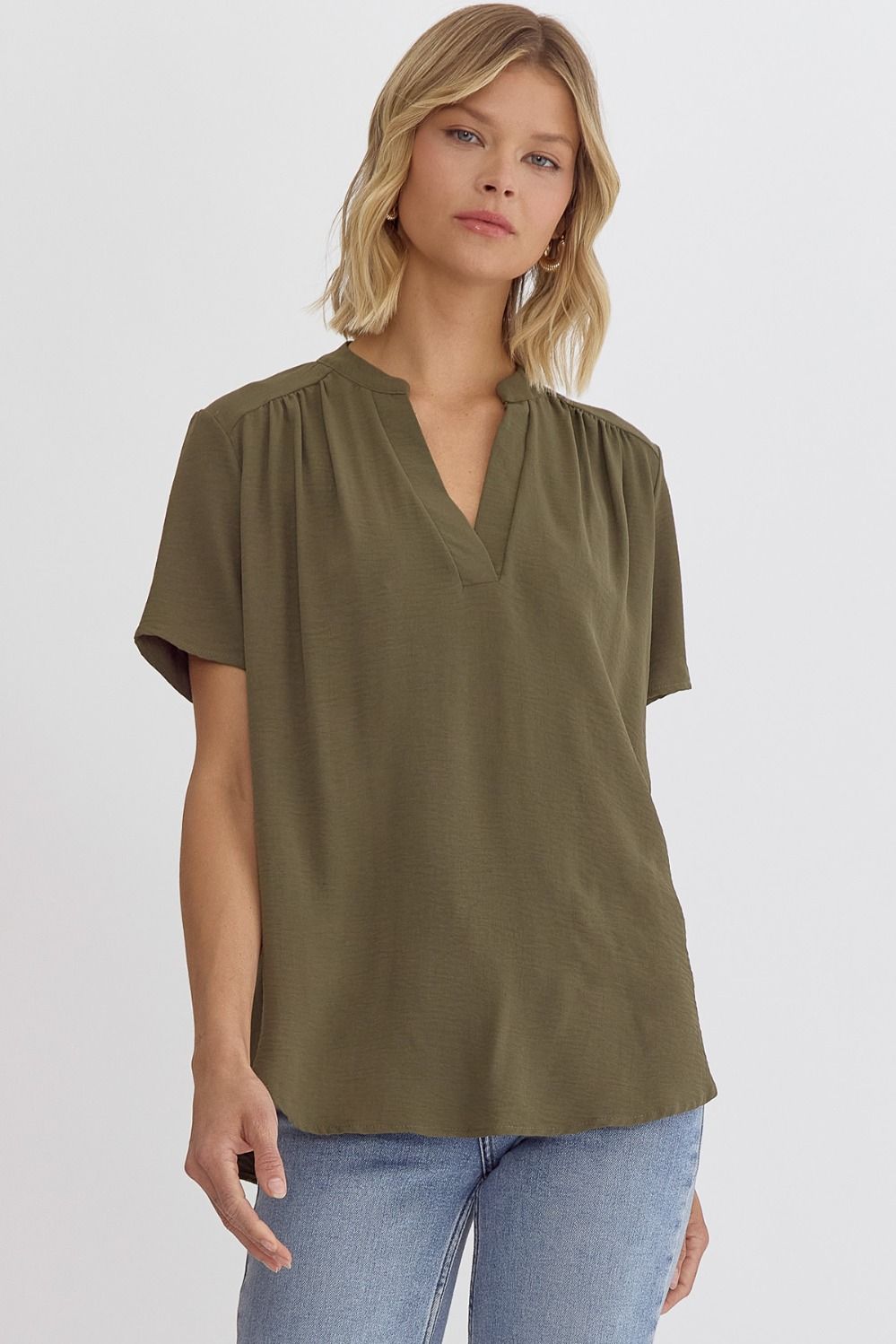 Connie Blouse - Olive