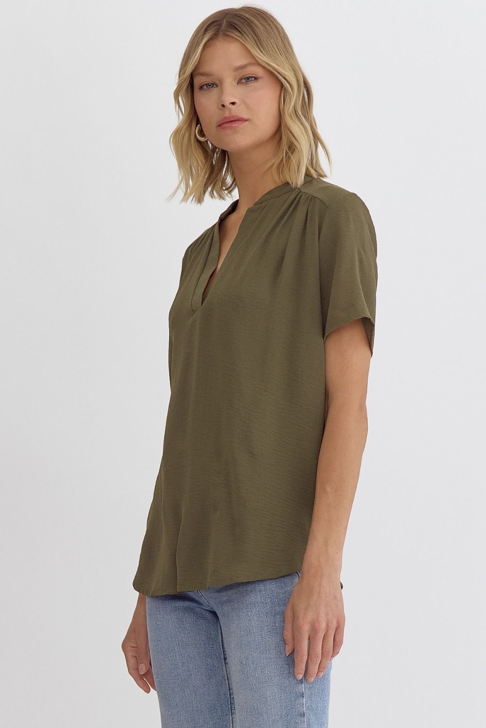 Connie Blouse - Olive