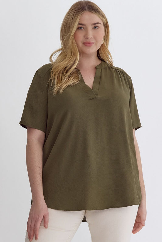 Connie Blouse - Olive