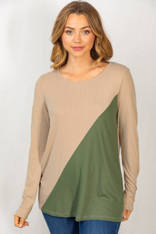 Curvy Grace Colorblock Top